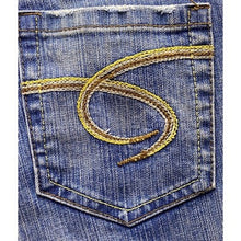 Load image into Gallery viewer, Z.Cavaricci Jeans Womens 1 Embellished Denim Embroidered Festival Boho Blue