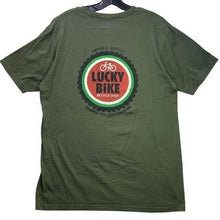 Load image into Gallery viewer, Lucky Bike Shirt Mens Large Organic Cotton AOP Spell Out Everyday Streetwear