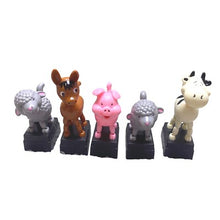 Load image into Gallery viewer, Vintage Push Button Puppets Farm Animal Cow Pig Sheep Donkey Collectible Toy (5)