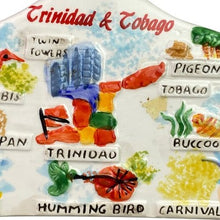 Load image into Gallery viewer, Trinidad Tobago Ceramic Napkin Holder Souvenir Scenic Map Home Decor