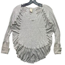 Load image into Gallery viewer, Free People Shirt Womens Small Oversized Raw Grunge Waffle Knit Everyday