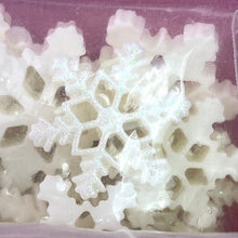 Load image into Gallery viewer, 3 Packs White Glitter Resin Snowflake Charms for Crafts and Decorations