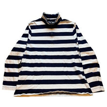 Load image into Gallery viewer, J Crew Mercantile Sweater Mens Large Striped Pullover Quarter Zip Long Sleeve
