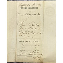 Load image into Gallery viewer, Antique 1893 Ordinance Violation Judgement Court Paper Savanah GA Ephemera