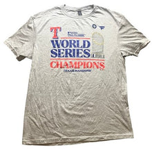 Load image into Gallery viewer, Texas Rangers World Series Shirt Mens Large 2023 Champions Baseball Spell Out