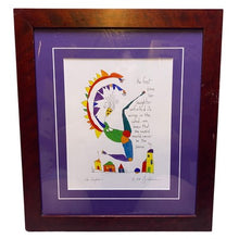 Load image into Gallery viewer, 1993 Brian Andreas Framed Print Her Laughter Watercolor Signed Matted 14x16.5"