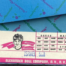 Load image into Gallery viewer, Vintage Madame Alexander Doll Israel 563 Original Box Strung Sleepy Eyes