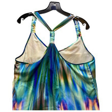 Load image into Gallery viewer, Charlie Jade Sundress Womens Large Sleeveless Summer Racer Back Rainbow Tie Dye