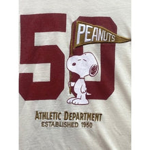 Load image into Gallery viewer, Snoopy Shirt Womens Extra Large Varsity Spell Out Preppy Everyday Streetwear