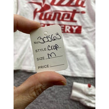 Load image into Gallery viewer, Disney Pizza Planet Womens Medium Toy Story Spell Out Checkerboard Cropped