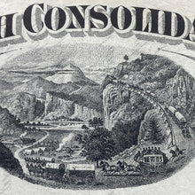 Load image into Gallery viewer, Antique 1880s Mining Stock Certificate Montana Unused Covered Wagons Ephemera