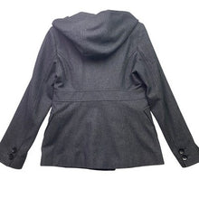 Load image into Gallery viewer, GUESS Jacket Womens Medium Hooded Double Breasted Wool Blend Pea Coat Preppy