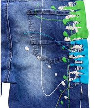 Load image into Gallery viewer, Rutherford Shorts Mens 36 Distressed Thrashed AOP Slim Streetwear Skater Grunge