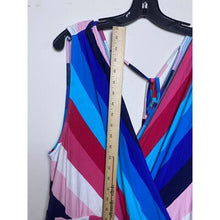 Load image into Gallery viewer, Torrid Jumpsuit Womens 2 Striped Wide Leg Color Block V Neck Casual Pockets