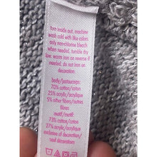 Load image into Gallery viewer, Justice Sweater Womens 16 Metallic Open Front Waterfall Cardigan Gray Frenchie