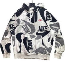 Load image into Gallery viewer, Nike Hoodie Mens Medium AOP Spell Out Pull Over Athletic Athleisure Streetwear