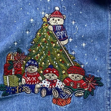 Load image into Gallery viewer, Bobbie Brooks Shirt Womans 22/24 Denim Embroidered Christmas Bears Mature