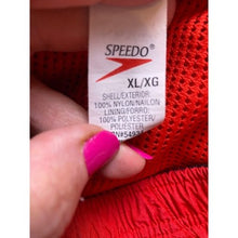 Load image into Gallery viewer, Speedo Shorts Mens Extra Large Swim Trunks Red Nylon Elastic Drawstring Lined