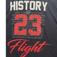 Load image into Gallery viewer, History of 23 Flight Shirt Mens 3XL Spell Out Grunge Everyday Streetwear