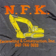 Load image into Gallery viewer, White Sierra Jacket Mens Large Black NFK Excavating Construction Fleece Bomber