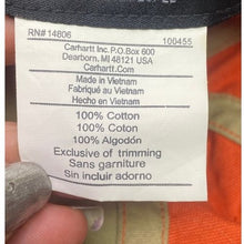 Load image into Gallery viewer, Carhartt Hat Mens Adjustable Orange Spell Out Logo
