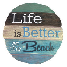 Load image into Gallery viewer, Spooniques Beach Stepping Stone Beachy Coastal Resin Wall Art
