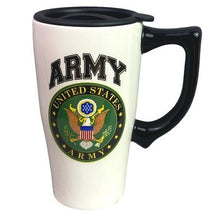 Load image into Gallery viewer, US Army Mug 18oz Ceramic Travel Lid Handle Coffee Cup NIB