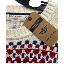 Load image into Gallery viewer, Dockers Sweater Mens Large Fair Isle Nordic Pull Over Grandpacore Crew Neck NWT
