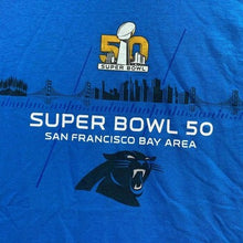 Load image into Gallery viewer, Carolina Panthers Shirt Mens Medium Super Bowl 50 NFL Football Athletic Everyday