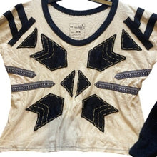 Load image into Gallery viewer, We The Free Free People Shirt Womens Medium Drop Shoulder Oversized Patches Lady