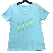 Load image into Gallery viewer, Nike Shirt Womens Large AOP Spell Out Athleisure Preppy Academia Streetwear