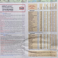 Load image into Gallery viewer, Vintage 1970's Kentucky Tennessee Road Map Brochure Texaco Gas Station Art