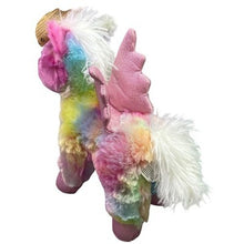 Load image into Gallery viewer, Unicorn Dog Toy Plush Squeaker Hypoallergenic Durable MetroPawlin Pet 9" Rainbow