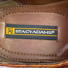 Load image into Gallery viewer, Stacy Adams Shoes Mens 13M Brown Leather Ostrich Embossed Square Toe Oxford