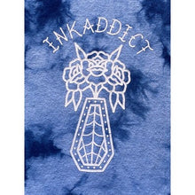 Load image into Gallery viewer, InkAddict Shirt Womens Small Tie Dye Grunge Tattoo Spell Out Short Sleeve