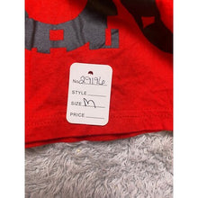 Load image into Gallery viewer, Adidas Shirt Mens Medium Wrap Around Spell Out Athleisure Red Geometric