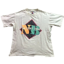 Load image into Gallery viewer, Vintage Newport Blue Shirt Mens Medium 1987 Single Stitch Spell Out Beachy Sail
