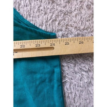 Load image into Gallery viewer, Jaclyn Smith Blouse Womens 2XL Teal Green Linen Rayon Costal Mature Lace Up