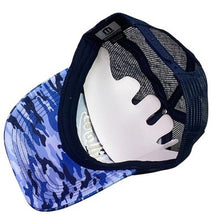 Load image into Gallery viewer, Drillers Hat Blue Camo Mesh Trucker Eagle Ops Snapback Baseball Cap Adjustable