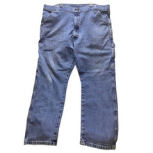 Load image into Gallery viewer, Wrangler Carpenter Jeans Adult 42x30 Relaxed Utility Baggy Work Denim Blue Mens