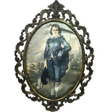Load image into Gallery viewer, Lot of 2 Vintage Framed Prints Ornate Italy Blue Boy Pinkie Victorian