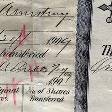 Load image into Gallery viewer, Antique 1908 Mining Stock Certificate Bachelor Khedive Mines Collectible