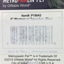 Load image into Gallery viewer, Mermaid Dog Toy Metro Pawlin Pet 9 Inch Squeaker Blue Merman