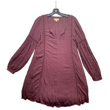 Load image into Gallery viewer, Black Swan Dress Womens Extra Small Burgundy Boho Lined Lace Festival Prairie