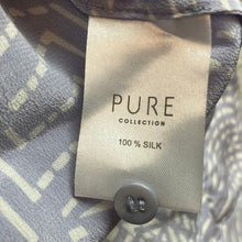 Load image into Gallery viewer, Pure Collection Blouse Womens 6 Silk Button Down Mature Preppy Academia Career
