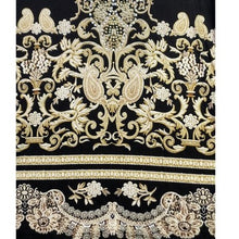 Load image into Gallery viewer, V Cristina Blouse Womens Medium Baroque Paisley Rhinestone Embellished Mature