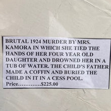 Load image into Gallery viewer, Antique 1925 Wanted Poster Ephemera Mother Murdered Child Photos Sheriff