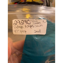 Load image into Gallery viewer, Vintage Val Mode Night Gown Dress Womens Small Teal Lace Maxi 47" Long