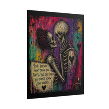 Load image into Gallery viewer, Rolled Poster — Colorful Gothic Skeleton Couple "Your Person" Love Art Print