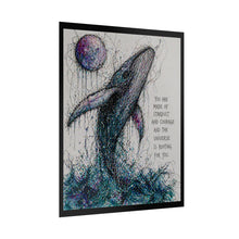 Load image into Gallery viewer, Whale of Stardust Rolled Poster — Inspirational Ocean Art Print ("You are made of stardust...")